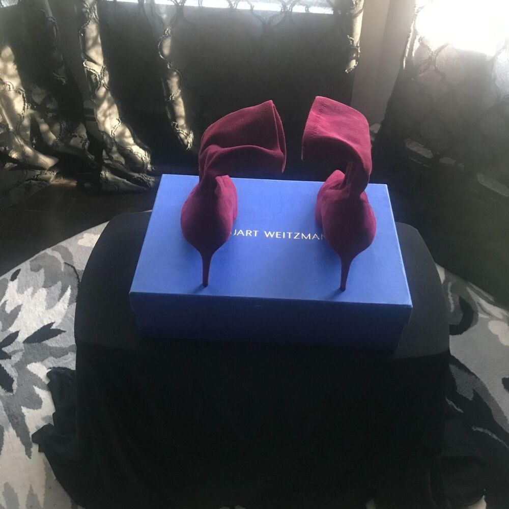 Stuart-weitzman Women's Burgundy and Red Boots